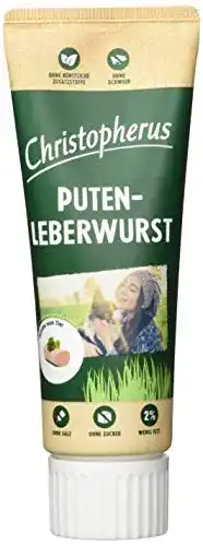 Leberwurst-für-Hunde Christopherus Puten-Leberwurst, 75 g