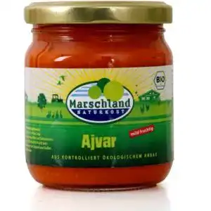 Ajvar Marschland Naturkost Bio- mild 210 ml Gl. MARSCHLAND