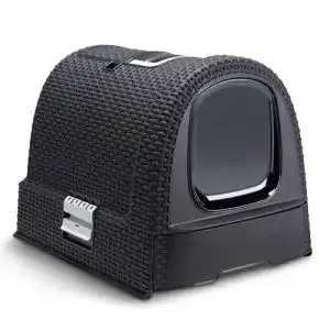 Katzentoilette Curver Rattan anthrazit, 2068961