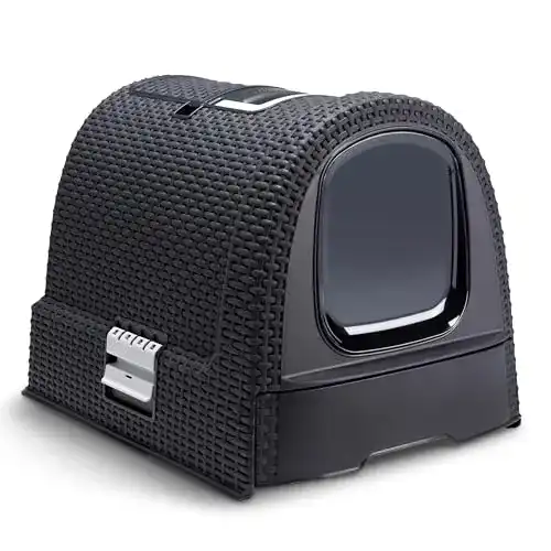 Katzentoilette Curver Rattan anthrazit, 2068961