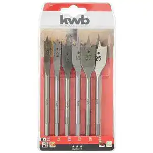 Flachfräsbohrer kwb 512490 Flachfräs Set, 6-teiliger Flach-Bohrer