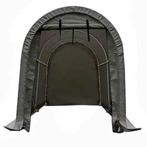Lagerzelt Rolektro Motorrad-Garage PVC610 Grau 2,4×1,6×1,9m