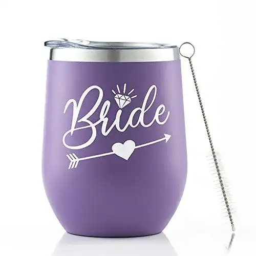 Brautbecher AMTANT Braut-Becher für Frauen | 340 ml Edelstahl