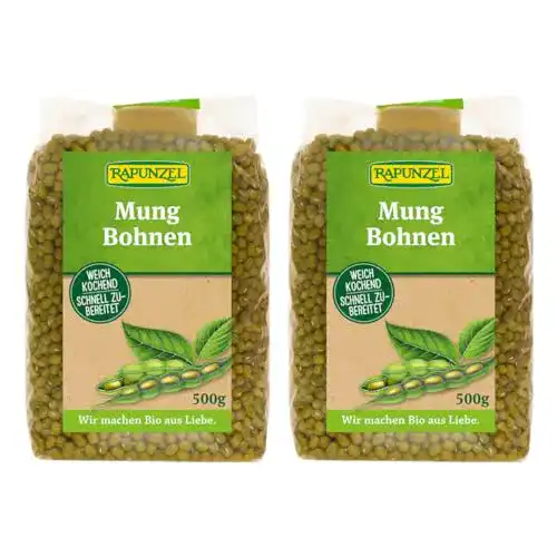 Mungobohnen Rapunzel Mungbohnen, 2 x 500 g Bio