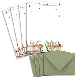 Briefpapier Glüxx Agent 25 Briefbogen-Sets DIN A4 Naturpapier