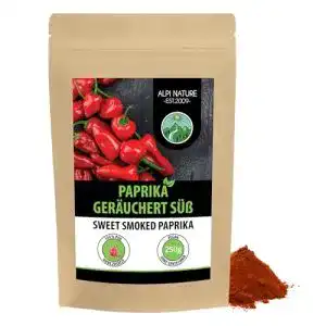 Geräuchertes Paprikapulver Alpi Nature edelsüß geräuchert (250g)