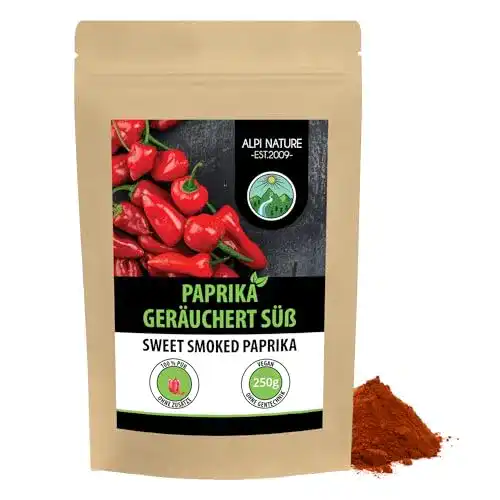 Geräuchertes Paprikapulver Alpi Nature edelsüß geräuchert (250g)