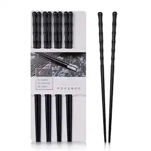 Essstäbchen Hongyantech Japanische Schwarz 5 Paars Alloy
