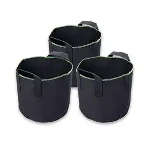 Pflanzsack Schramm ® 3 Stück Pflanzsäcke aus Filz 20 Liter Ø 31cm