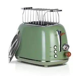 Retro-Toaster wiltal Toaster Retro 2 Scheiben, Edelstahl
