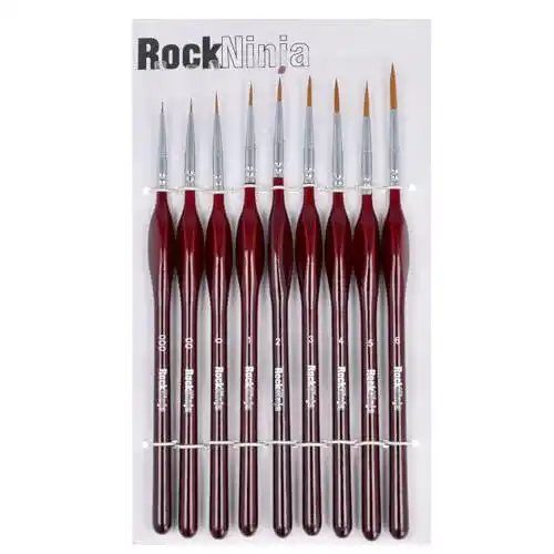 Modellbau-Pinsel Rock Ninja Pinsel Set Malen, Feine Detail Pinsel