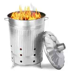 Feuertonne satis 90 Liter verzinkt, Feuerfass aus Metall