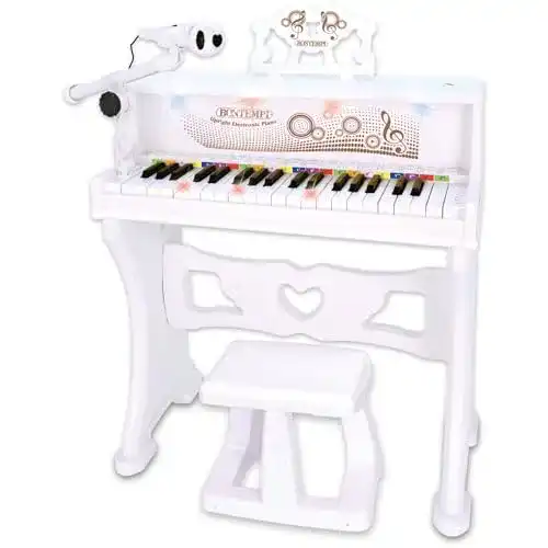 Kinderklavier Bontempi 10 8000 Elektronische Flügel mit Mikrofon