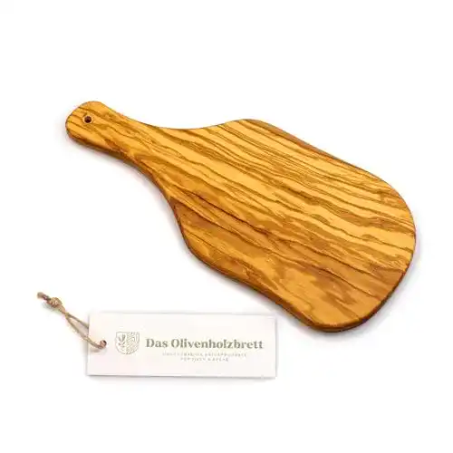 Schneidebrett (Olivenholz) das Olivenholzbrett, mit Griff