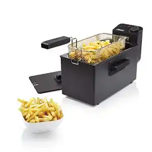 Princess-Fritteuse Princess Edelstahl Fritteuse schwarz, 3 Liter