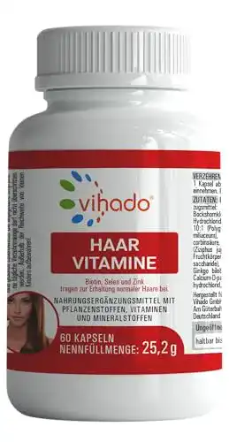 Haar-Vitamine Vihado Haar Vitamine – Haarkapseln, 60 Kapseln