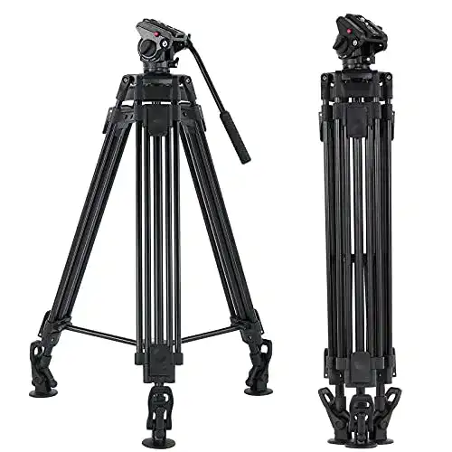 Videostativ Andoer Kamera Stativ, Dslr stativ 170CM, Kugelkopf