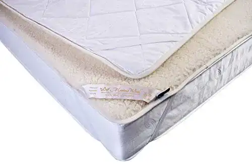 Lammfell-Bettauflage Merino Wool Unterbett 90 x 200 cm elastisch