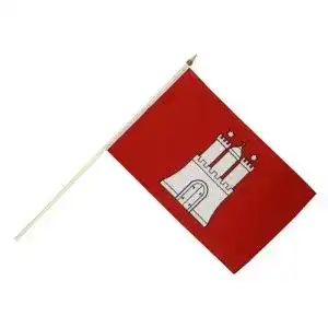 Hamburg-Flagge Flaggenfritze Stockflagge Hamburg 30 x 45 cm