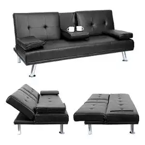 3-Sitzer-Sofa Mendler 3er-Sofa HWC-F60, Couch Schlafsofa