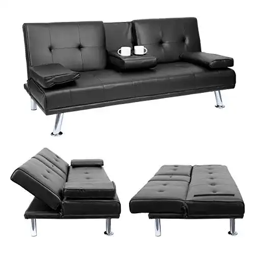 3-Sitzer-Sofa Mendler 3er-Sofa HWC-F60, Couch Schlafsofa