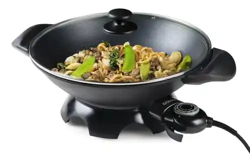 Elektro-Wok Domo 8708W Elektrischer Tisch-WOK mit XL 5Liter