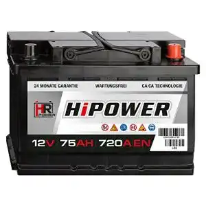 Autobatterie 75Ah HR HiPower