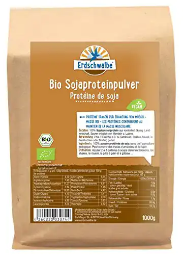 Soja-Protein Erdschwalbe Bio Sojaprotein, GMO-frei, 1 Kg