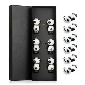Hashioki Hopewey 6 Stück Keramik Panda Essstäbchen Ablagen