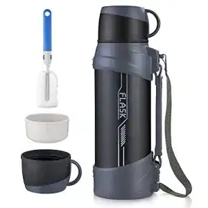 Isolierkanne 2 Liter HOUSALE Thermoskanne 2 Liter, Edelstahl