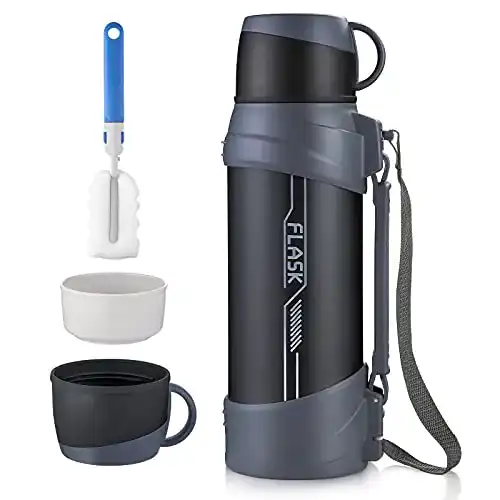 Isolierkanne 2 Liter HOUSALE Thermoskanne 2 Liter, Edelstahl