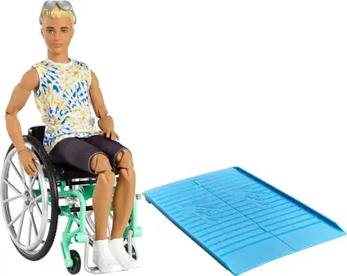 Barbie-Ken Barbie GWX93 Ken Puppe mit Rollstuhl und Rampe