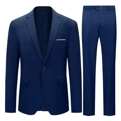 Anzug Herren Allthemen Anzüge Slim Fit 2 Teilig Business
