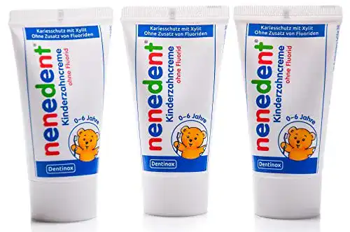 Kinderzahnpasta ohne Fluorid NENEDENT, 3 x 50 ml