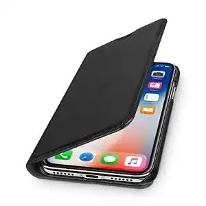 iPhone-Xs-Hülle WIIUKA Echt Ledertasche, TRAVEL