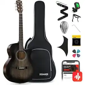 Donner-Gitarre Donner Gitarre Akustik 4/4 Mini Jumbo Cutaway