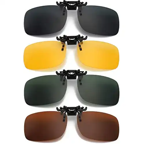 Sonnenbrillen-Clip Hifot Sonnenbrille Aufsatz Clip on 4 Pack