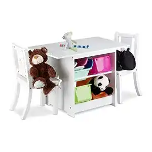 Kindersitzgruppe Relaxdays ALBUS mit Stauraum, aus Holz