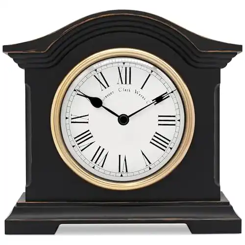 Kaminuhr Towcester Clock Works Co. Acctim 33283 Falkenburg , Schwarz