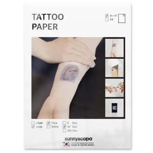 Transferfolie Laserdrucker Sunnyscopa Temporäre Tattoo-Transfer