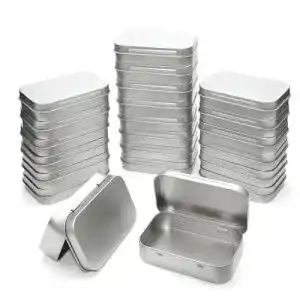 Blechdose LJY rechteckig leer aus Metall Dosen Set, 95x62x20 mm