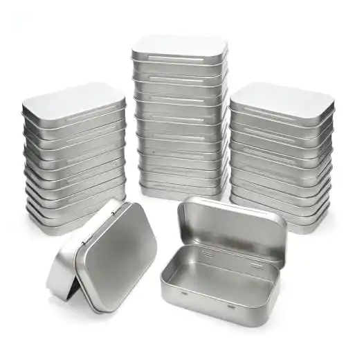 Blechdose LJY rechteckig leer aus Metall Dosen Set, 95x62x20 mm