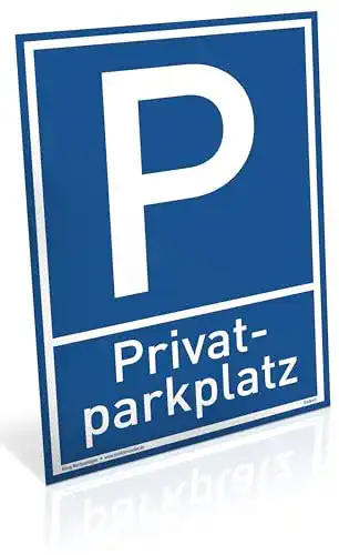 Parkplatzschild Dreifke Schild Privat Parkplatz, Alu 20 x 30 cm