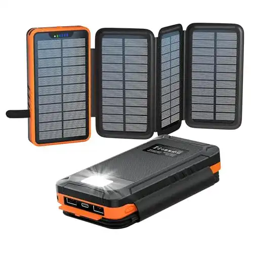 Solar-Powerbank elzle Solar Powerbank 26800mAh, 2 USB
