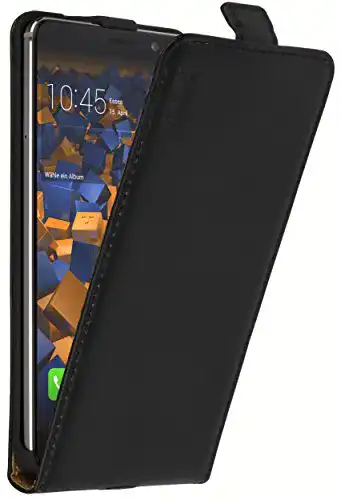 Huawei-Mate-9-Hülle mumbi Echt Leder Flip Case Huawei