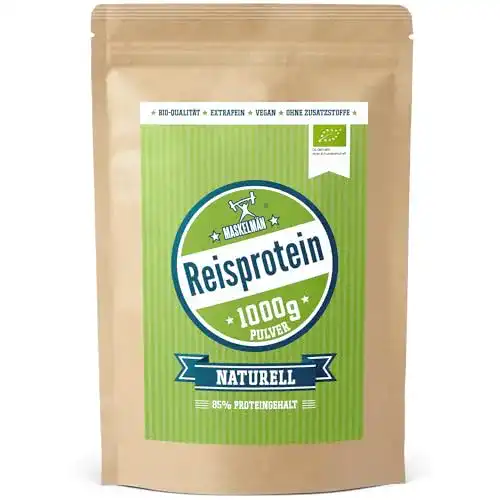 Reisprotein Maskelmän 80%, extrafein, Bio, 1000g