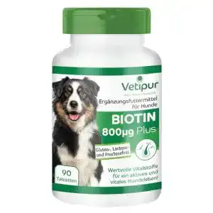 Biotin für Hunde vetipur Biotin Tabletten für Hunde 90 Tabletten