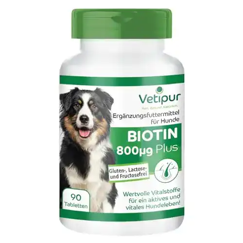 Biotin für Hunde vetipur Biotin Tabletten für Hunde 90 Tabletten