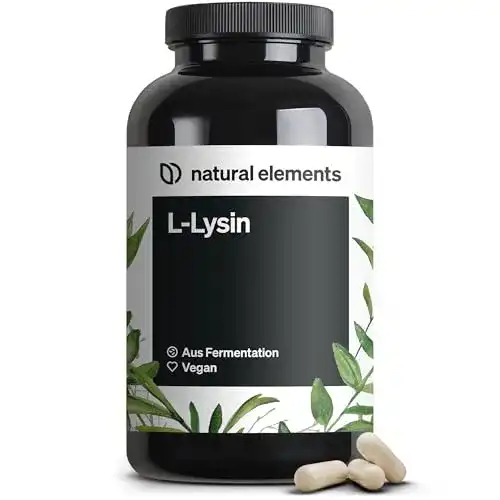 Lysin natural elements L-, 365 Kapseln, pflanzliche Fermentation