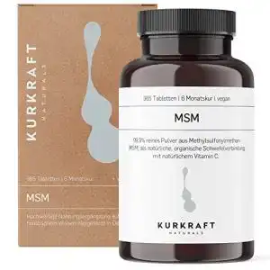 MSM-Kapseln Kurkraft MSM (365 vegane Kapseln), 1600mg